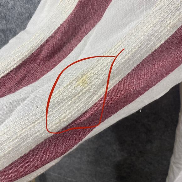 Lulus Jumpsuit Small Cream Red Rayna Striped Tie-Front Culotte Cropped Straight - Picture 15 of 16